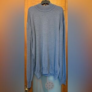 John W. Nordstrom Men’s 100% Extra Fine Merino Wool LS Slate Blue 2XL LONG
